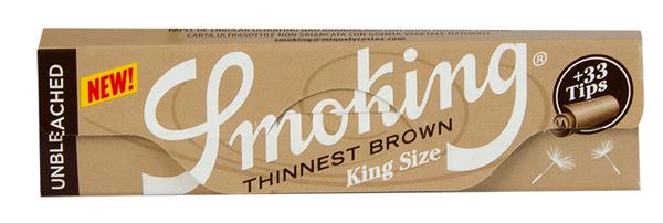 Smoking Papers Thinnest Brown King Size Slim mit Tips – 33 Blatt – Ansicht 2