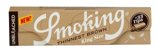Smoking Papers Thinnest Brown King Size Slim mit Tips – 33 Blatt - weitere Ansicht