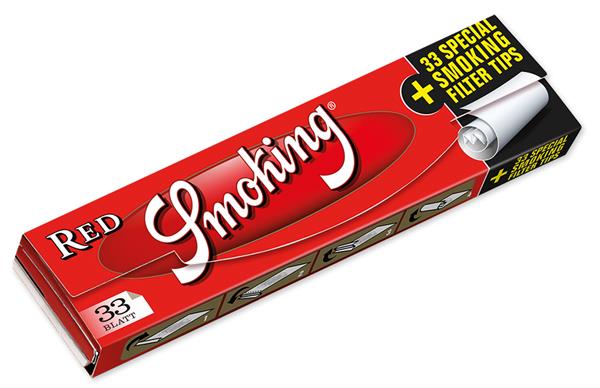 Smoking Papers Red King Size mit Tips – 33 Blatt – Ansicht 2