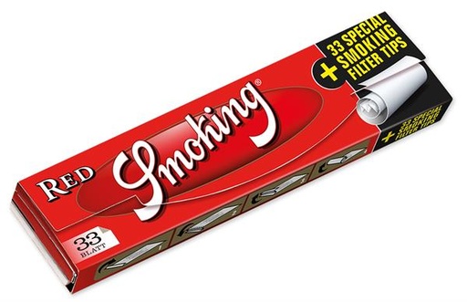 Smoking Papers Red King Size mit Tips – 33 Blatt - weitere Ansicht