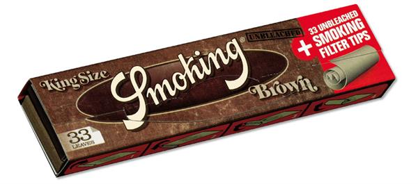 Smoking Papers Brown King Size Slim mit Tips – 33 Blatt – Ansicht 2