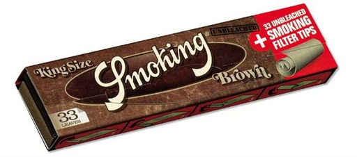 Smoking Papers Brown King Size Slim mit Tips – 33 Blatt - weitere Ansicht