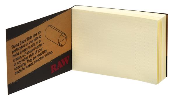 RAW Filtertips Classic Black Extra Wide perforiert – 40 Stück – Ansicht 3