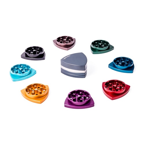 gleichdick Grinder Aluminium 4-teilig Ø 50 mm Stahlblau