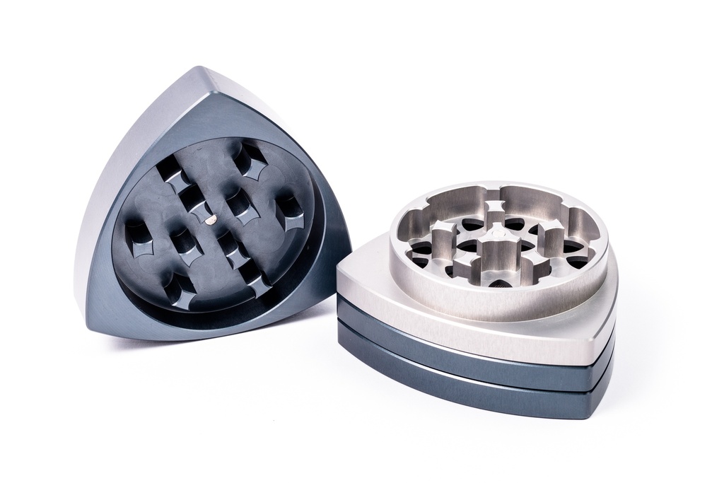 Gleichdick - 4-Teil-Alu-Grinder - STAHLBLAU