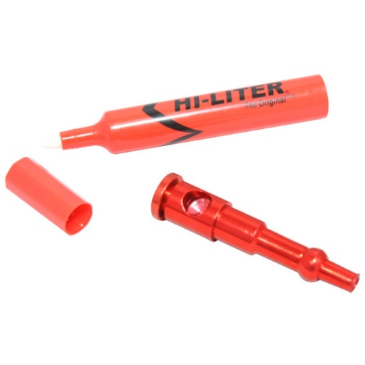 Hi-Liter Metallpfeife im Textmarker getarnt