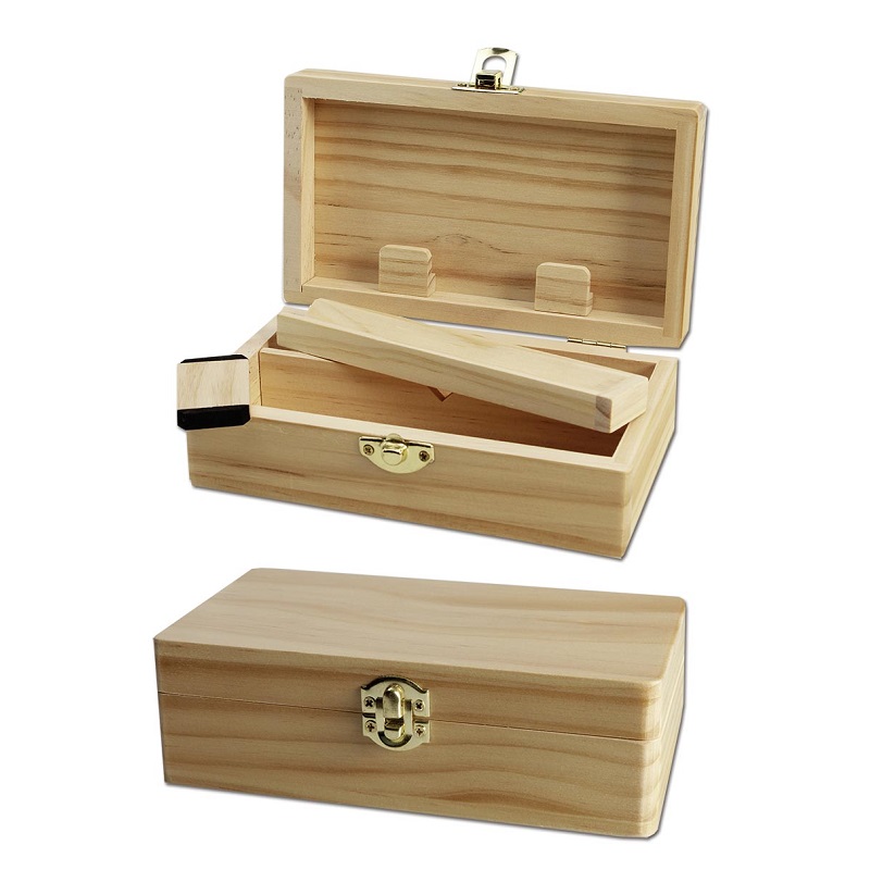 Spliff-Holzbox mit Drehhilfe