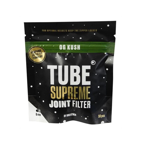 REAL LEAF - TUBE Supreme Joint Filter 6mm - 50 Stück - Terpene infused