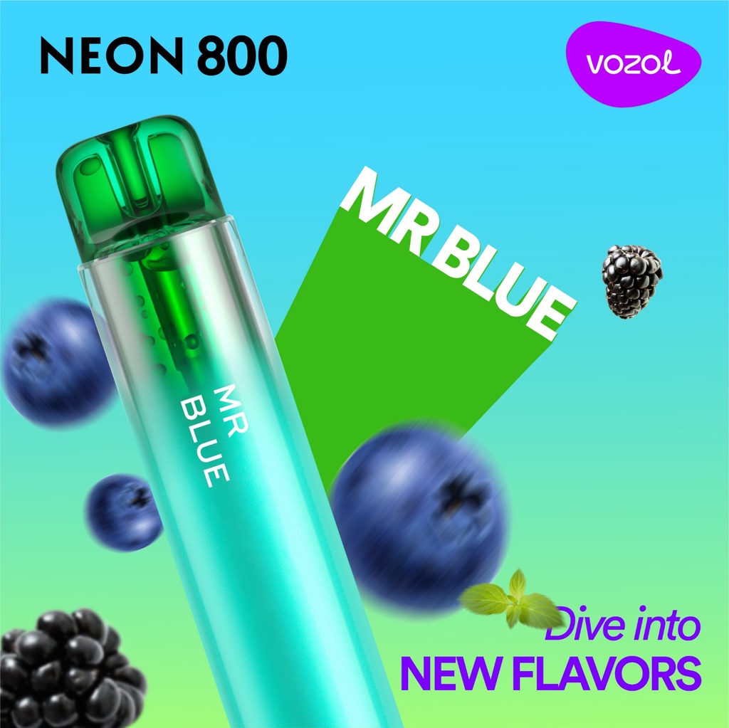 VOZOL - NEON 800 - Einwegvape/E-Zigarette - 20mg, 800 züge