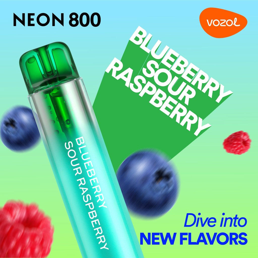 VOZOL - NEON 800 - Einwegvape/E-Zigarette - 20mg, 800 züge
