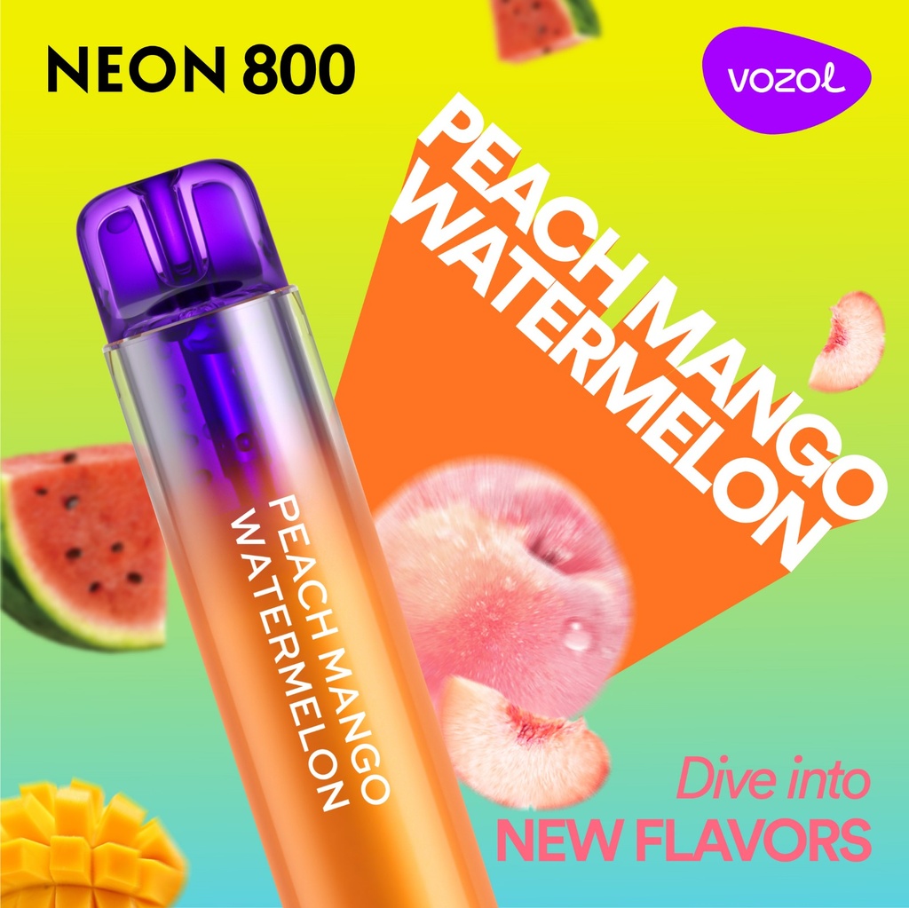 VOZOL - NEON 800 - Einwegvape/E-Zigarette - 20mg, 800 züge