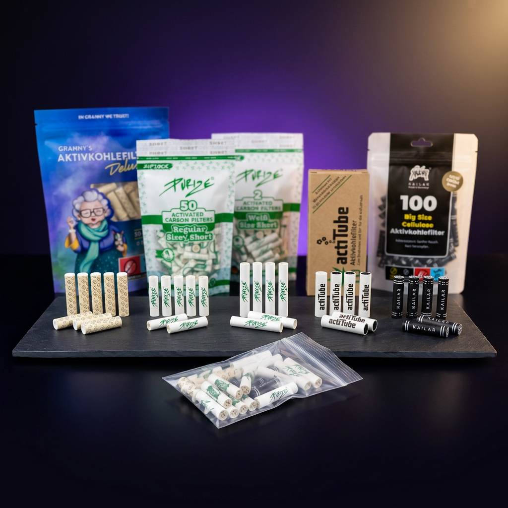 Aktivkohlefilter Probierpack Regular 8–9 mm – 5 Sorten