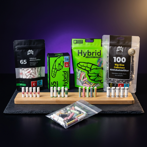 Aktivkohlefilter Probierpack Zellstoff & Cellulose – 4 Sorten