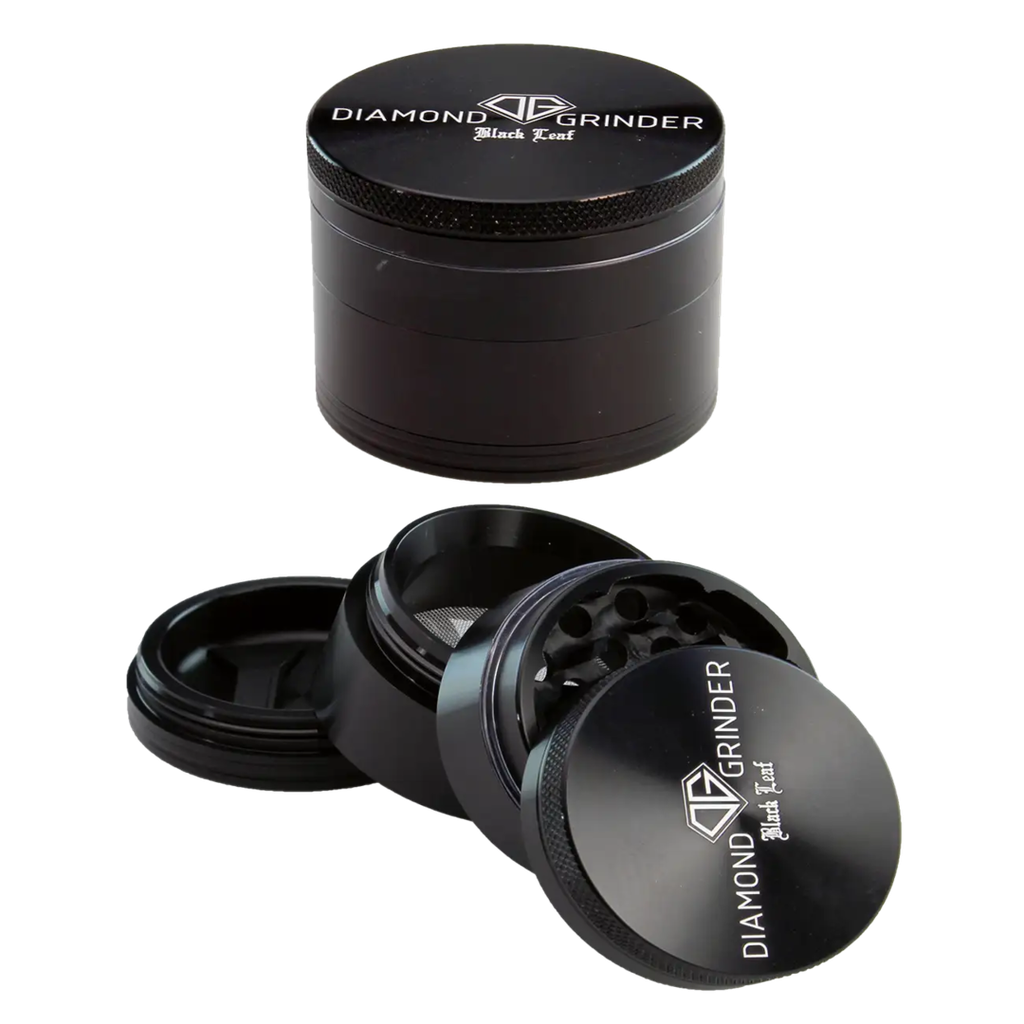 Black Leaf Grinder Diamond Flugzeugaluminium 4-teilig