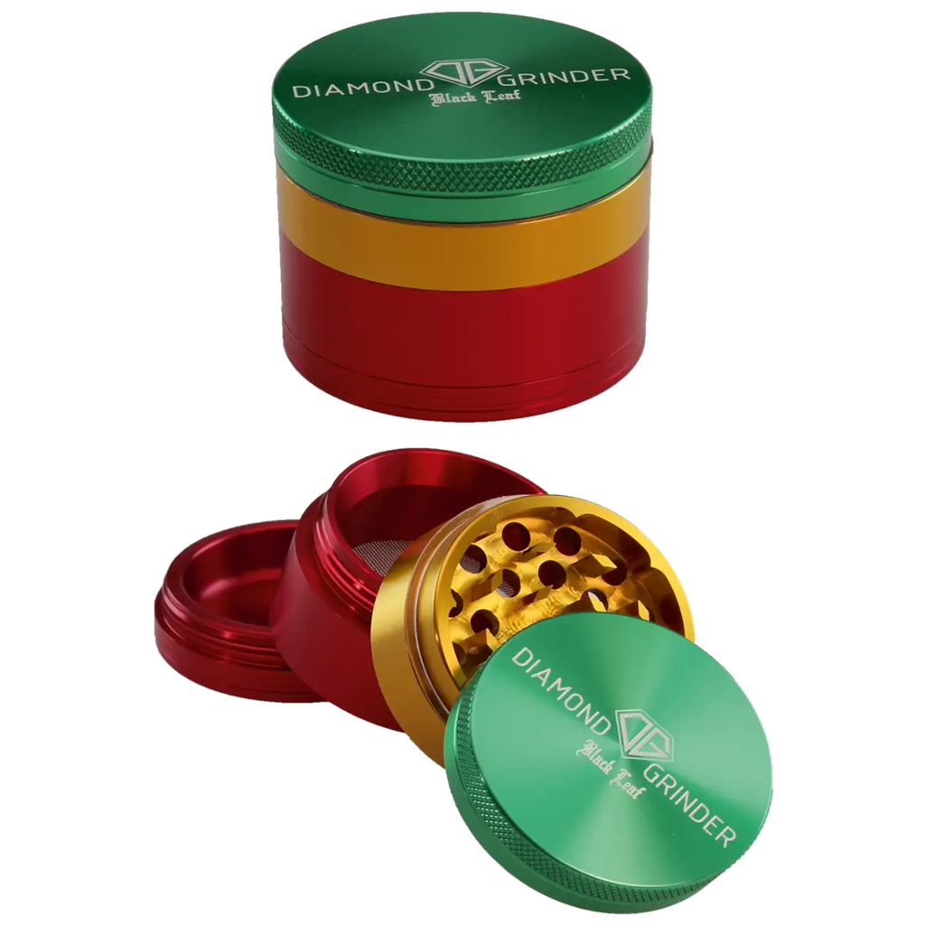 Black Leaf Grinder Diamond Flugzeugaluminium 4-teilig