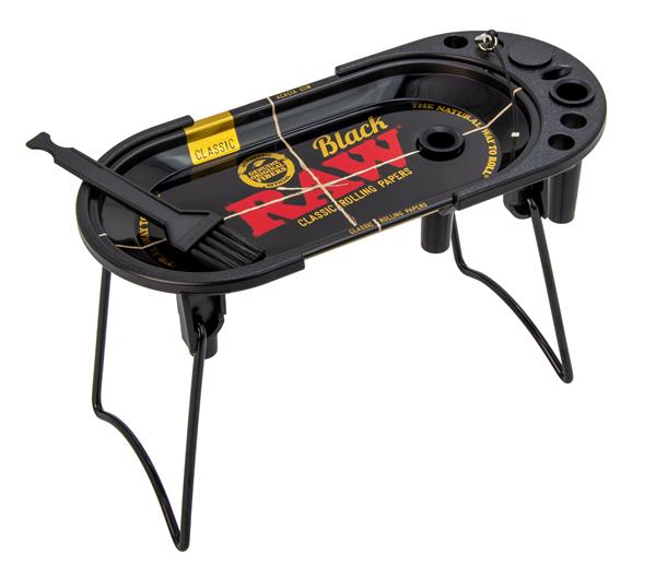 RAW Rolling Tray Prep Deck Set mit Zubehör – Black