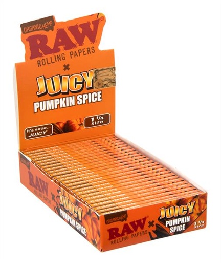 Juicy Jay x RAW Papers Organic Hemp Pumpkin Spice 1 1/4 – 32 Blatt