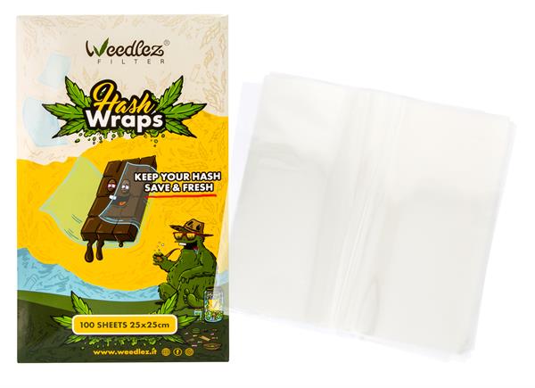 WEEDLEZ Extraktionsfolie Hash Wraps 25 × 25 cm – 100 Blatt