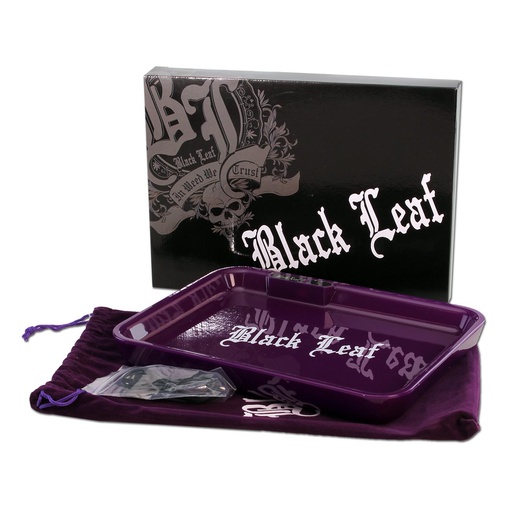 Black Leaf Rolling Tray LED – Violett
