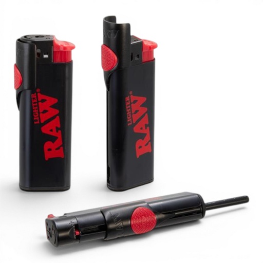 RAW Feuerzeug Phoenix elektronisch mit Stopfer und Windschutz – Schwarz
