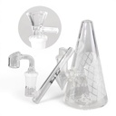 Black Leaf Bubbler für Kräuter und Öl mit Adapter 20 cm – NS 14,5