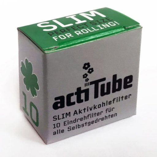 actiTube Aktivkohlefilter Slim Ø 7 mm – 10 Stück