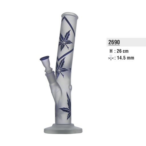 Bullet Glasbong Zylinder sandgestrahlt 26 cm – NS 14,5