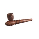 Bam Bam Bhole Holzpfeife Schraubkopf geschnitzt – 10 cm