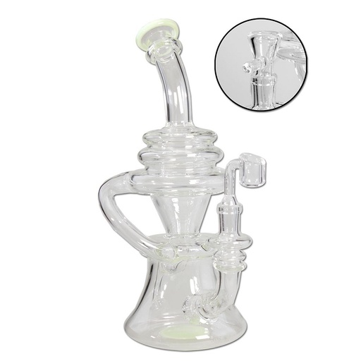 Blaze Glass Dab Rig Recycler Diffusor – NS 14,5, Hellgrün