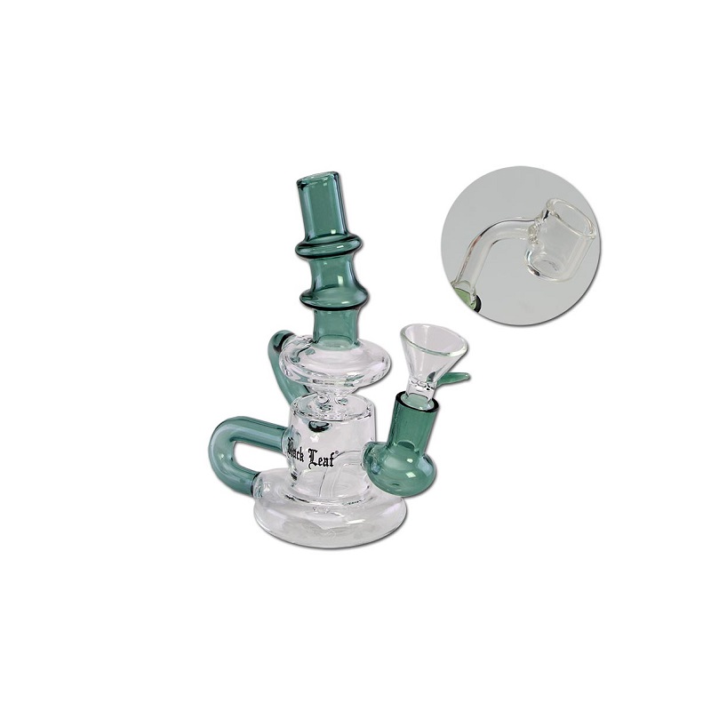 Black Leaf - Recycler Glasbong für Öl & Kräuter