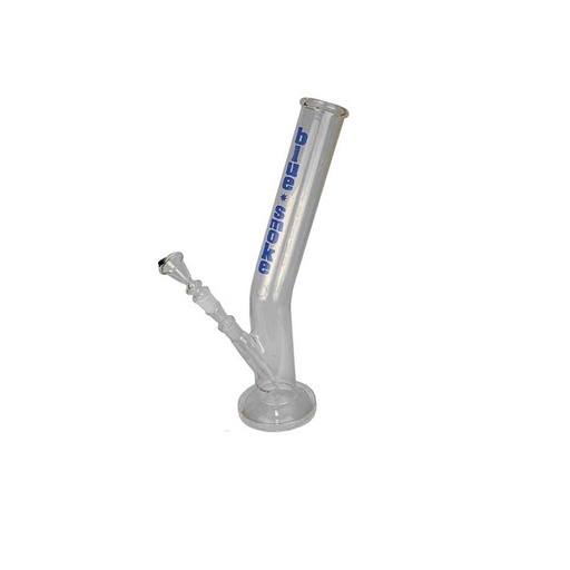 Bam Bam Bhole Glasbong Blue Smoke Zylinder gebogen 40 cm – NS 18,8