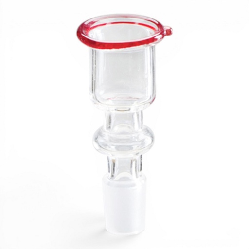 Bam Bam Bhole Steckkopf Glas Zylinder klein roter Rand – NS 14,5
