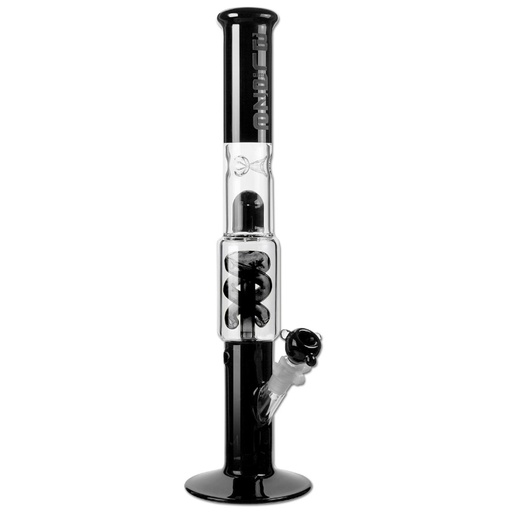 Blaze Glass Eisbong Spiral-Perkolator 43 cm – NS 18,8, Schwarz