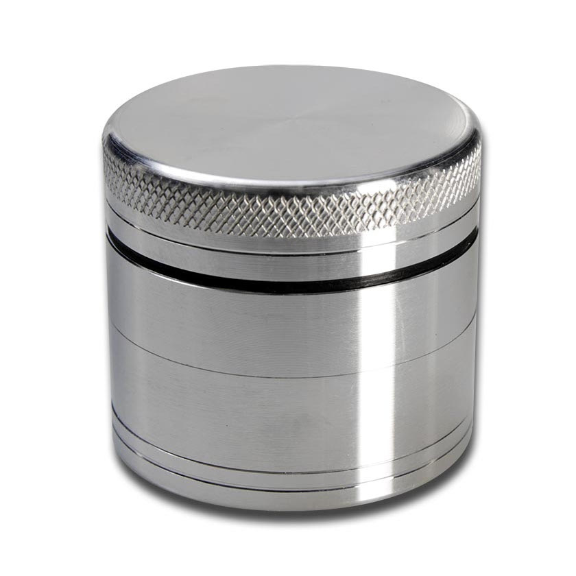 Black Leaf - 4-Teil-Alu-Grinder - SILBER
