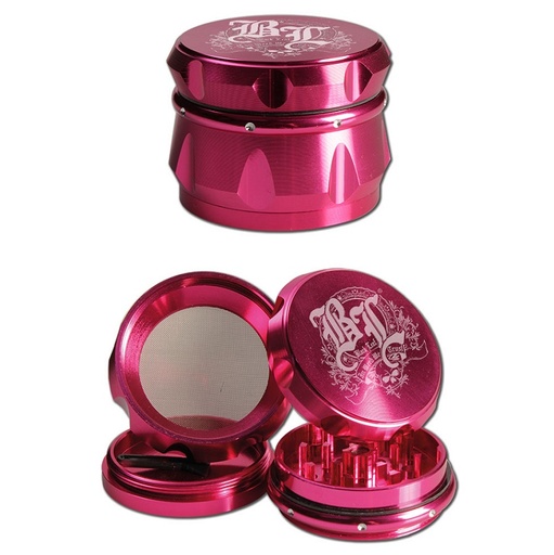 Black Leaf Grinder Crown Aluminium 4-teilig Ø 55 mm – Pink