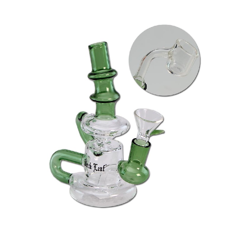 Black Leaf Dab Rig Recycler – NS 14,5, Grün
