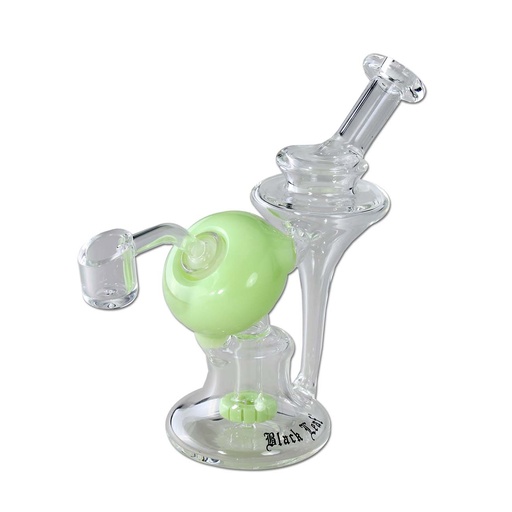 Black Leaf Dab Rig Recycler mit Perkolator – NS 14,5, Grün