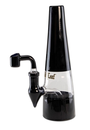 Black Leaf Glasbong Trommelperkolator – NS 14,5, Schwarz/Klar