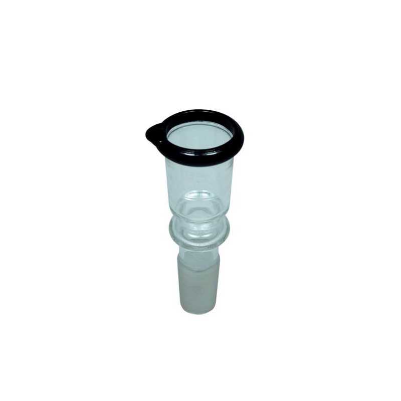 Bam Bam Bhole Steckkopf Glas Zylinder klein schwarzer Rand – NS 14,5