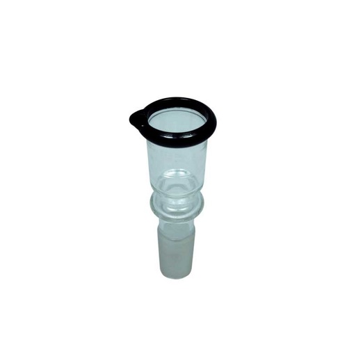 Bam Bam Bhole Steckkopf Glas Zylinder klein schwarzer Rand – NS 14,5