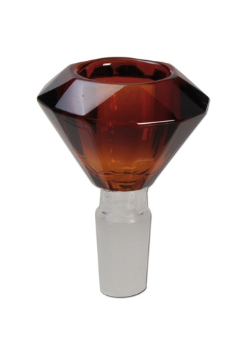 GLAS Steckkopf Kristall - geschliffen - 18.8er - amber