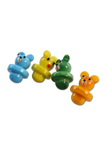 Carb Cap Glas Bär – 4 Stück, Bunt