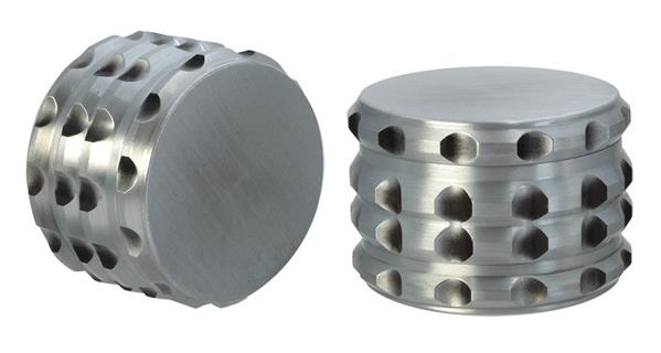 CNC Aluminium Grinder/Polinator, 55mm, 4-teilig, "Chrom"