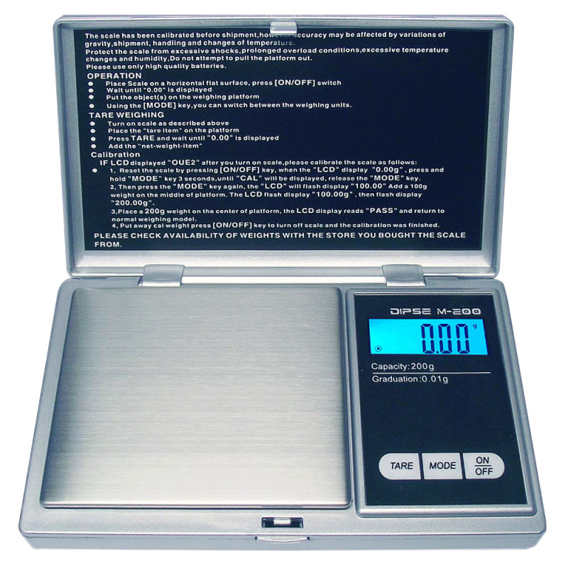 DIPSE M-Serie - Taschenwaage (Wägebereich: 200g x 0,01g)