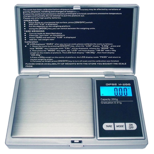 Dipse Taschenwaage M-Serie – 200 g / 0,01 g