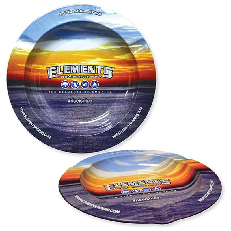 Elements Aschenbecher Metall rund – Blau
