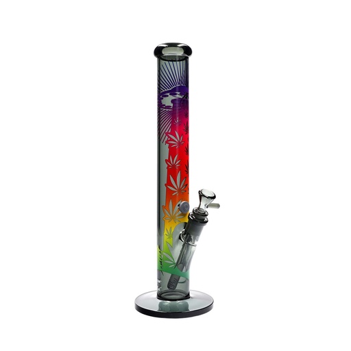 FIRE-FLOW Glasbong Zylinder UFO Gradient 37 cm