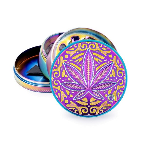 FIRE-FLOW Grinder Icy Trance Leaf Metall