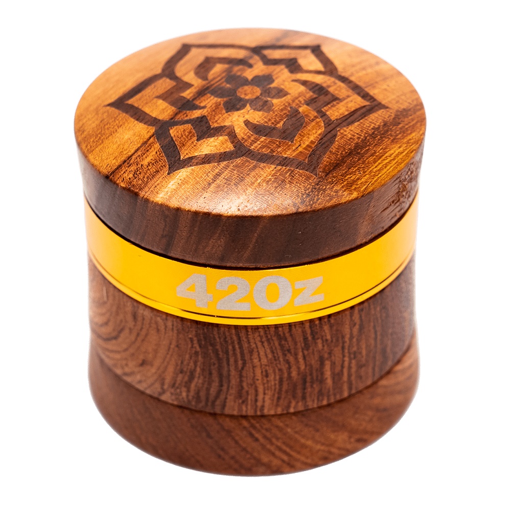 420z - 4-Teil-Holz-Grinder - ROSENHOLZ