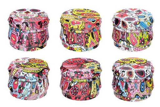 Grinder Mexican Skull Aluminium 4-teilig Ø 50 mm